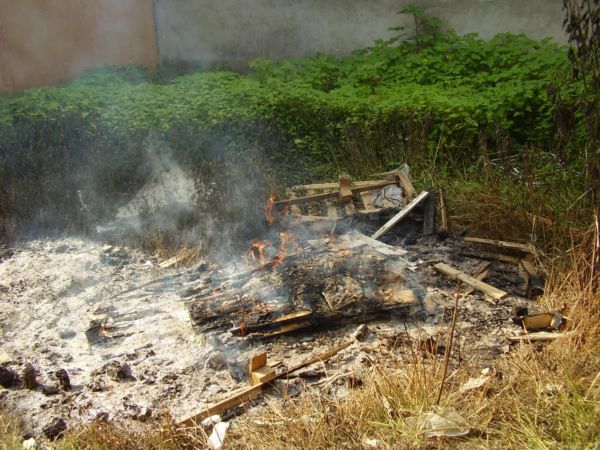 Perigos: Pessoas ainda têm costume de incinerar lixo ou atear fogo em vegetações (Foto: Divulgação/Ascom PMQ)
