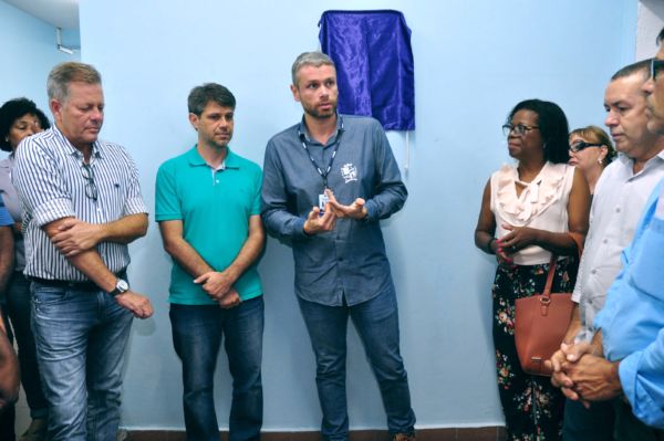 Inaugura: Rodrigo Drable fala durante entrega das novas instalações da Secretaria de Saúde (Foto: Chico de Assis – PMBM)