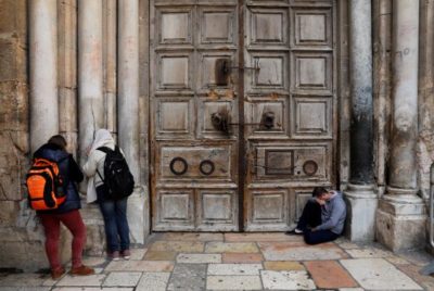 A Igreja do Santo Sepulcro, em Jerusalém, permanece fechada pelo segundo dia consecutivo (crédito Agência Brasil)