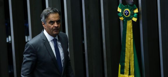 Senador Aécio Neves reassume mandato, após ter sido afastado por determinação da Primeira Turma do STF. (crédito AB)