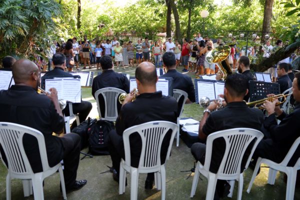 Orquestra sinfônica fez apresentação no Parque de Saudade, que reabriu neste sábado (foto: Chico de Assis - PMBM)