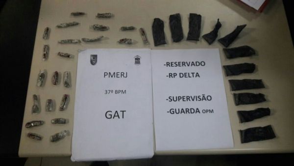 Policiais militares encontraram droga na casa onde estava ocorrendo a festa (foto: Cedida pela PM)
