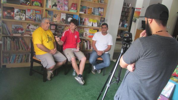 Para divulgar: Primeiro vídeo sobre a Feira Literária foi gravado na Cia do Livro (Foto: Paulo Henrique Nobre/Divulgação)